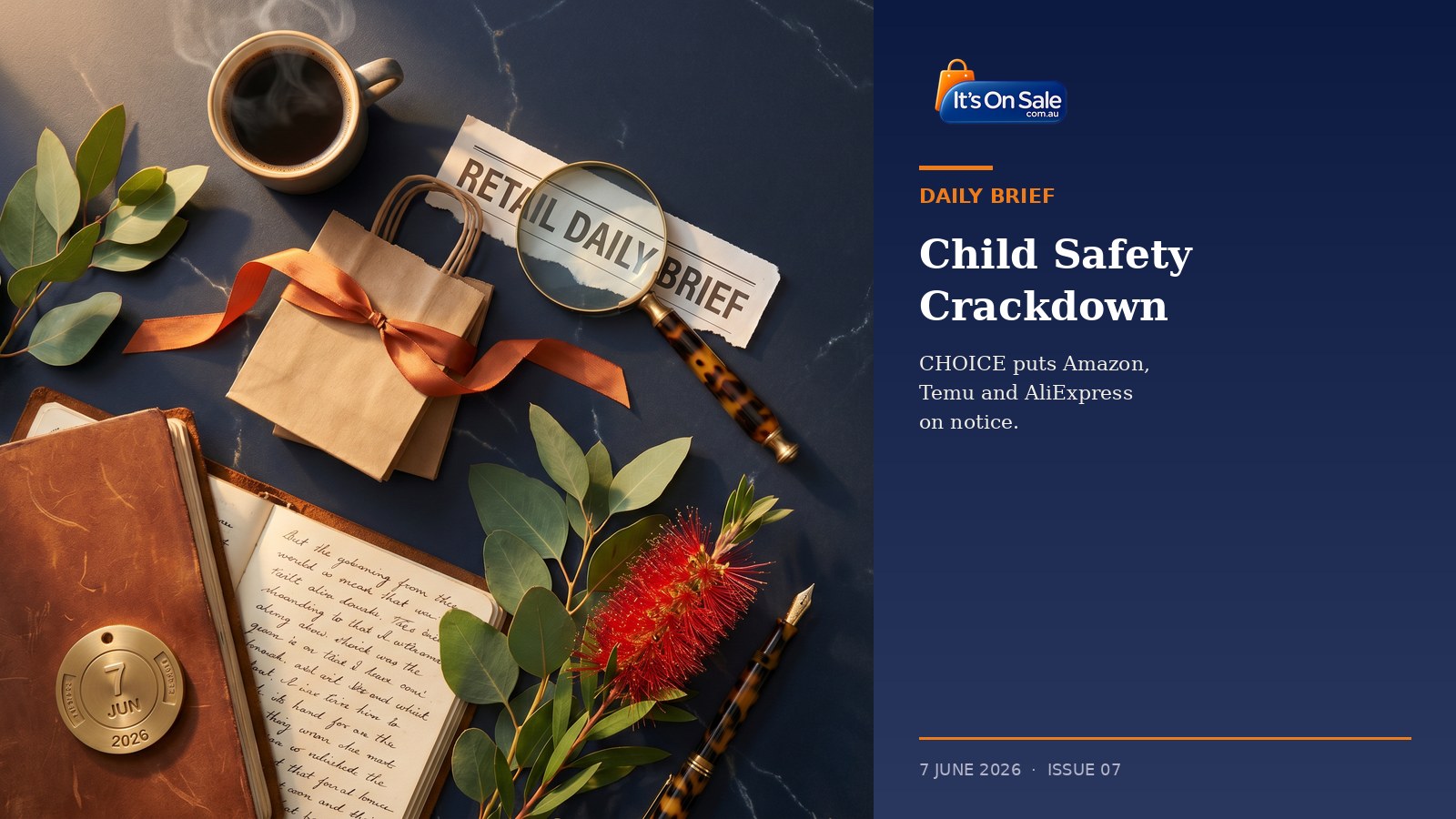 It's On Sale Daily Brief Issue 07, 7 June 2026: Child safety crackdown on overseas marketplaces