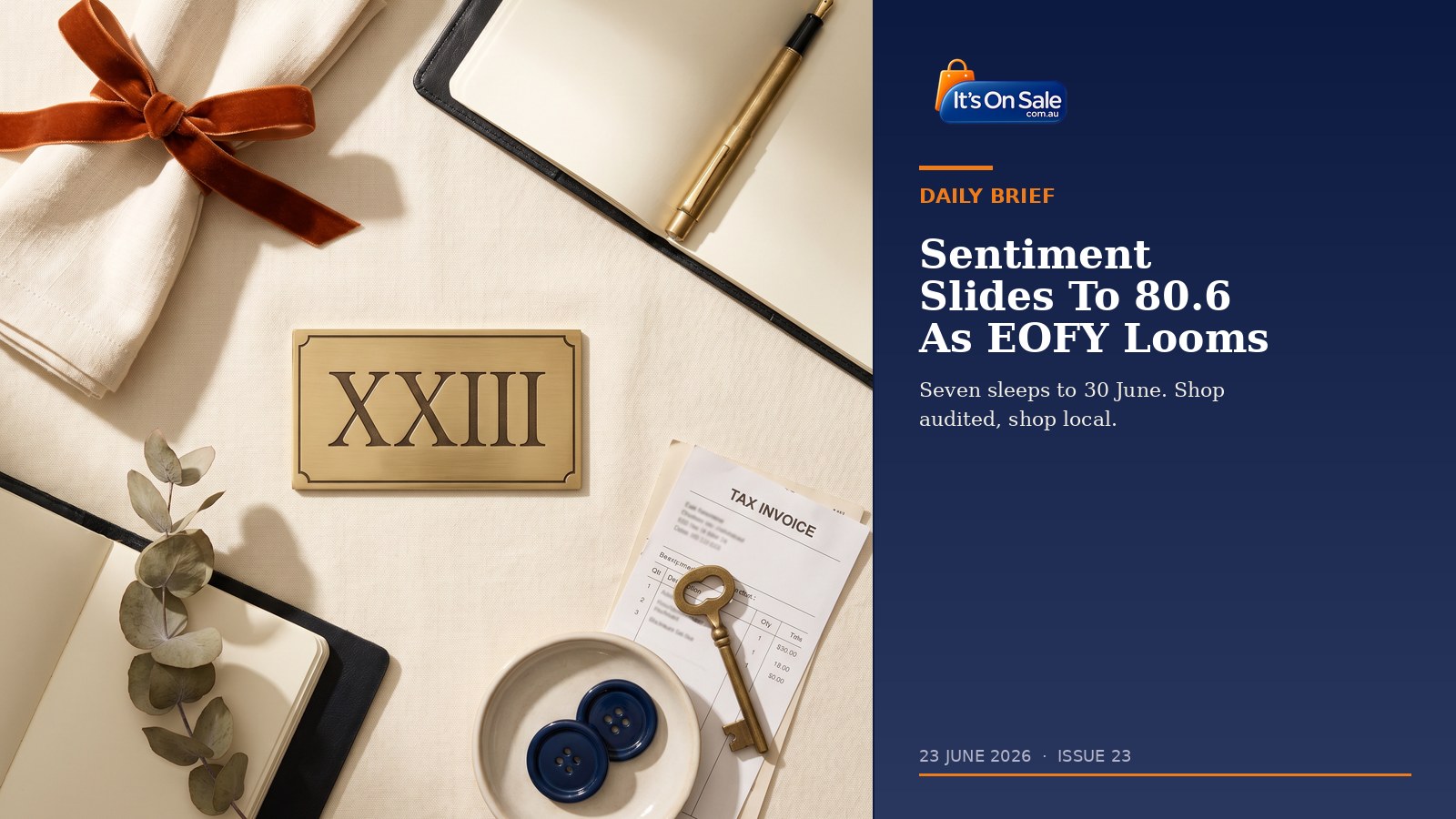 It's On Sale Daily Brief Issue 23 editorial hero, 23 June 2026